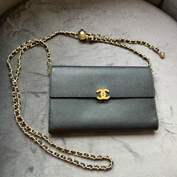 Sold. Chanel vintage caviar black clutch wallet - Picture 5 of 17
